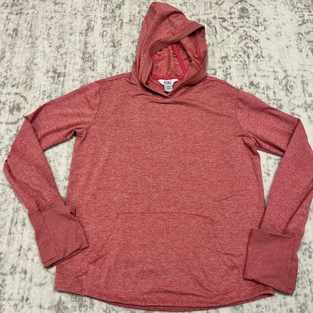 Athleta Girl Hooded Magenta Long Sleeve – Girls Large (12) – VGUC